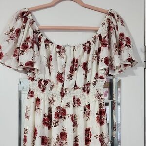 Wild Moss Floral High Low Dress